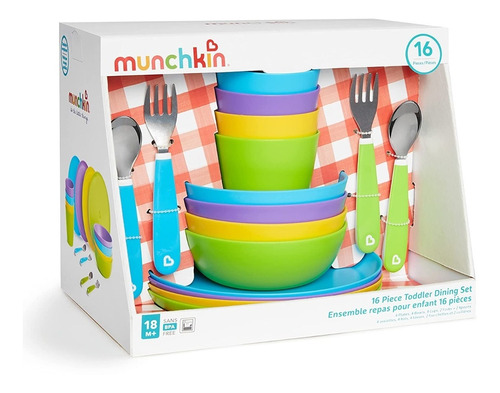 Set De Platos Munchkin Unisex 16 Piezas