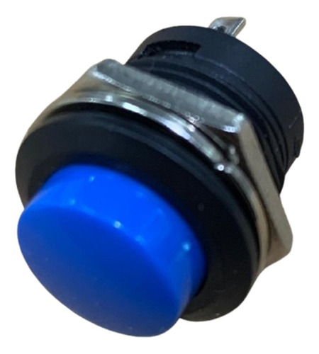 5x Chave Push Button Tipo Start-bujão R13-507 Azul