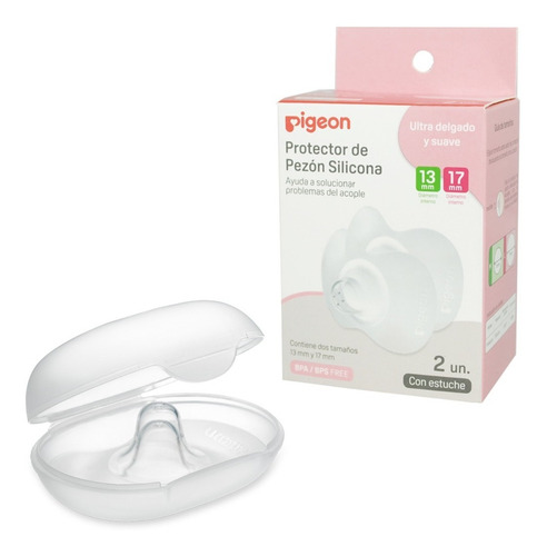 Pack 2 Pezoneras Protectores 2 Talla Pezón Silicona Pigeon