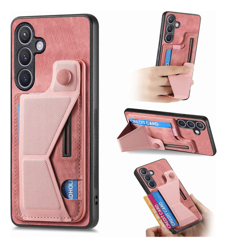 Funda De Cuero Con Ranura For Tarjetas Y Soporte For Billetera For Samsung Galaxy