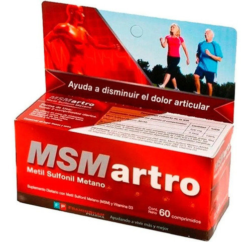 Msm Artro Suplemento Con Metil Sulfonil Metano X 60 Compr. Sabor Ninguno