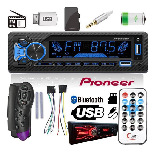 Reproductor Pioneer Bluetooth De Carro Mp3 Usb Radio Control