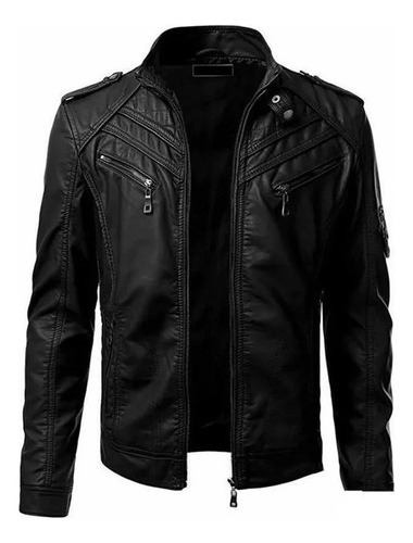 Chaquetas Con Cremallera Y Cuello De Pu Para Hombres/hombres