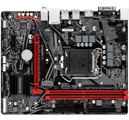 Placa madre Gigabyte B460m HP Ddr4 Lga 1200 de décima generación