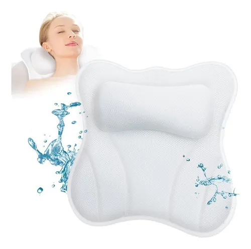 W Almohada Para Bañera Soporte Cuello Espalda Reposacabeza
