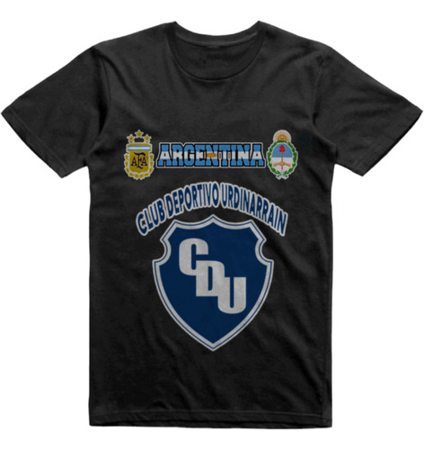 Remera Infantil Negra Club Deportivo Urdinarrain Entre Rios