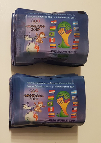 50 Sobres Figuritas London 2012 Y Elim. Mundial Brasil 2014 Juegos Olimpicos London 2012 Y Eliminatorias Brasil 2014