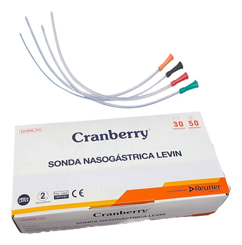 Sonda Nasogástrica Levin Graduada Cranberry Pack 10 Unidades