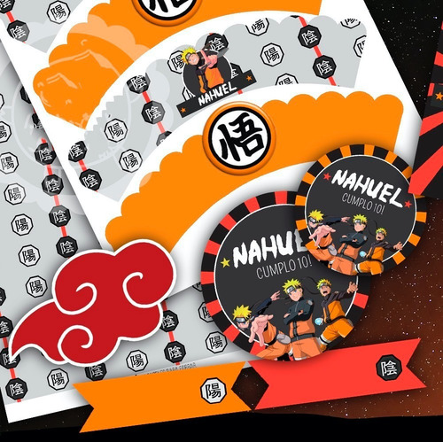 Kit Imprimible Naruto Anime Decoracion Candy Bar W11