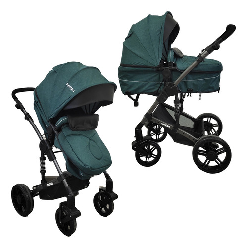 Coche Bebe Cartan Stl750 Verde Plegable Convertible