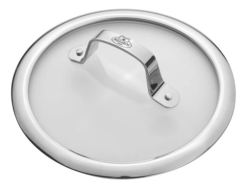 Tapa De Vidrio Ballarini Con Ribete De Acero Inoxidable 20cm Color Transparente