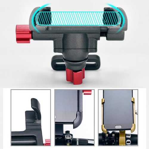 Soporte De Teléfono Móvil De Aluminio Para Negro 01