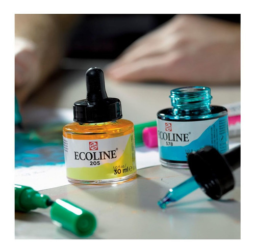Acuarela Líquida Ecoline Gotero 5 Colores Secundarios 30ml Color Multicolor