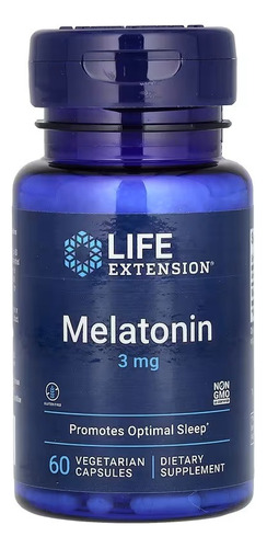 Life Extension Melatonina 3mg 60 Vcaps Sabor Sin Sabor
