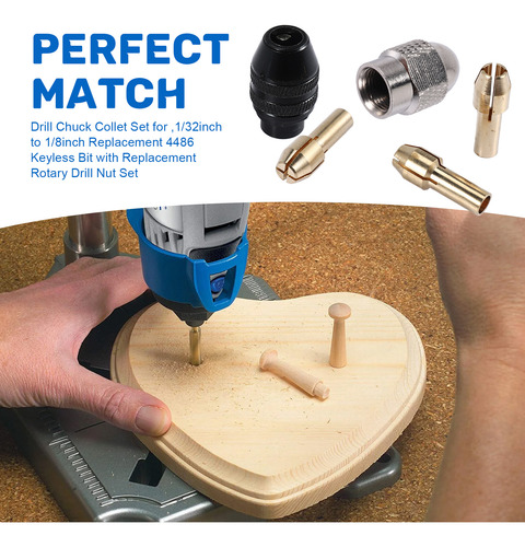 Juego De Pinzas Crystal Drill Chuck Para Dremel, De 1/32 Pul