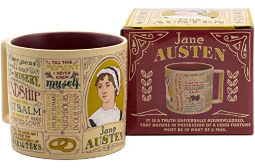 Taza Jane Austen Con Citas Famosas - 14 Oz.