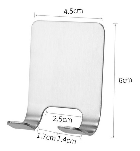 Pack 2 Soportes Multifunción De Pared De Acero Inoxidable