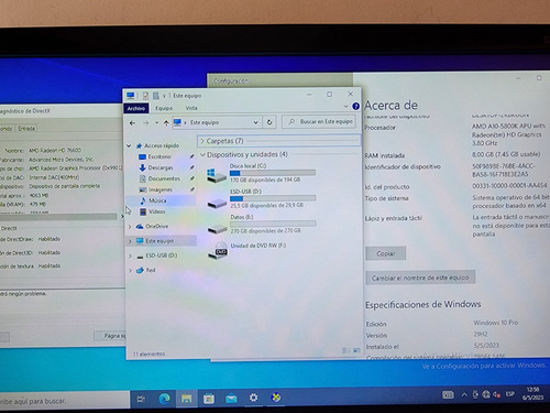 Imagen 7 de 8 de Pc Armada Amd A10 - 5800k 8gb Ram 500 Gb Hdd + Cable - Leer