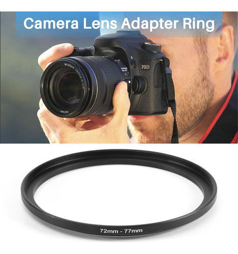 Anillo Adaptador De Metal Negro Con Filtro Escalonado Para L