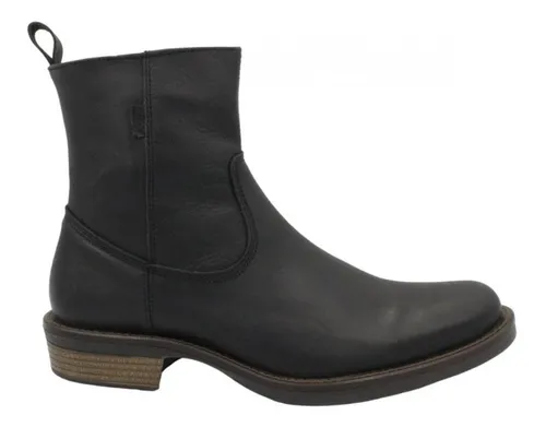 Botas Vaqueras Caballero Negras Justin Punta Ancha - $ 3,399