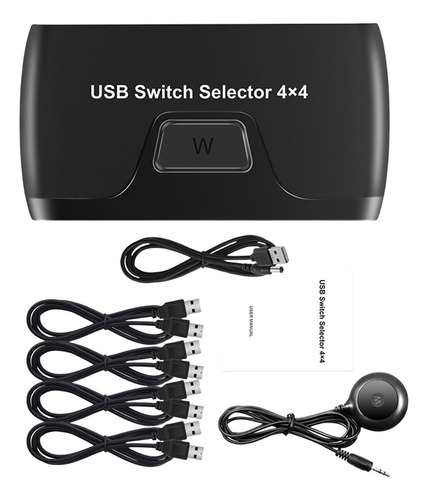 Selector De Interruptor Hkvm Para 4 Computadoras Que
