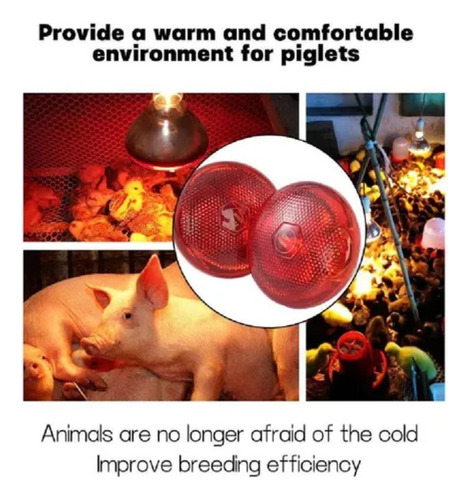 Lámpara Infrarroja Con Bombilla De Calor For Aves De Corral,