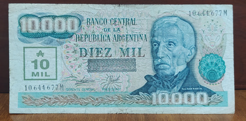 Billete 10000 Australes Transitorios Argentina Bott 2876