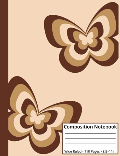 Composition Notebook Aesthetic - Cover: Brown Color With A B