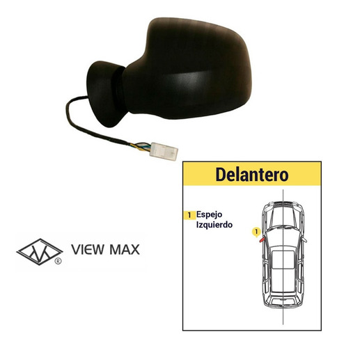 Imagen 2 de 3 de Espejo Izquierdo Manual Negro Renault Duster 2012 / 2019