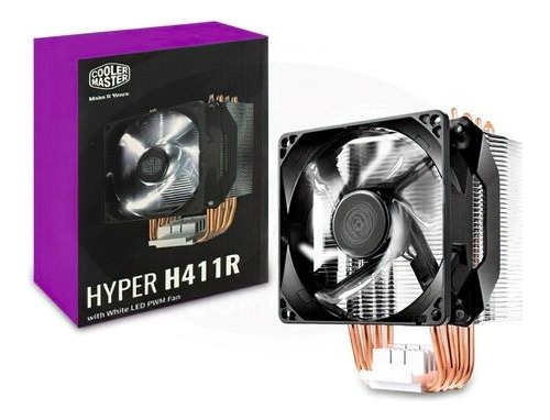 Cpu Cooler Cooler Master H411r Led Blanco Fan 92mm