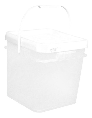 Cubo Cuadrado Para Pintura, Bote De Pintura Vacío, Claro