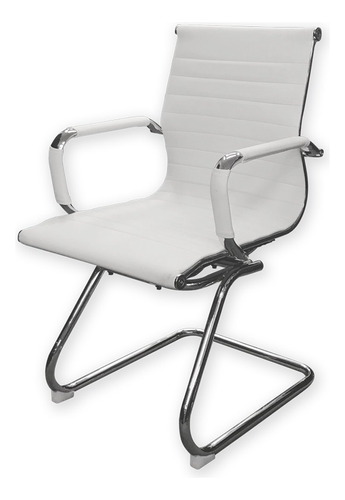 Sillón Aluminum Trineo Recepción Ecocuero S22 Tisera