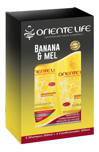  Kit Shampoo E Condicionador Banana E Mel 300ml Oriente Life