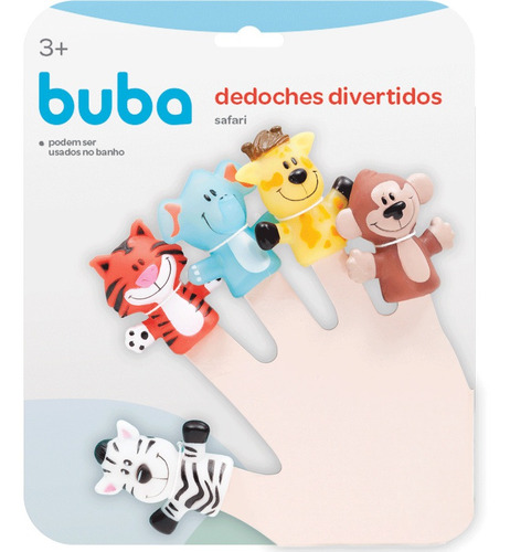 Imagem 1 de 10 de Dedoches - Fantoche De Dedo Divertido Brincar Bebê - Safari