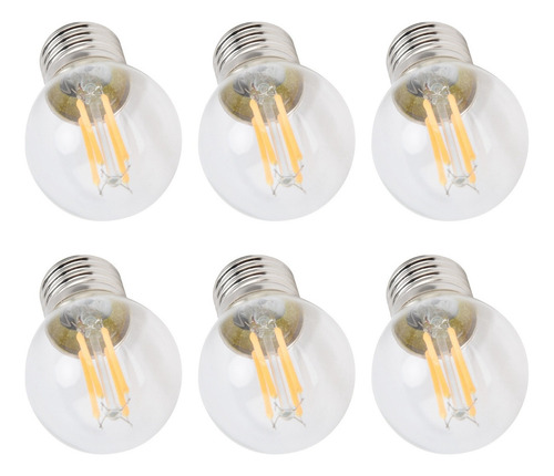 - 6 Bombillas Led Regulables G45 E27 4w Filamento