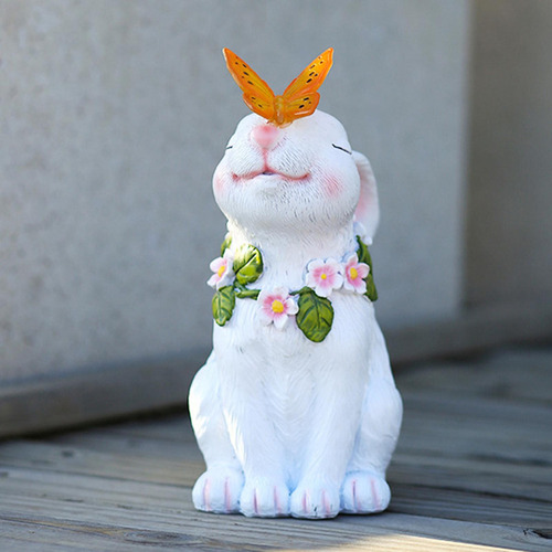 Z Estatua De Jardín Solar Luz Adorable Los 21,3x16x29,5cm