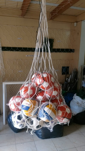 Imagen 4 de 4 de Bolsa Porta Pelotas De Red Hexagonal Futbol Basquet Voley