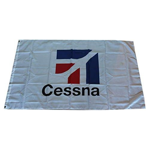 Pancarta De Publicidad De Cessna Airplane Aircraft Flag...