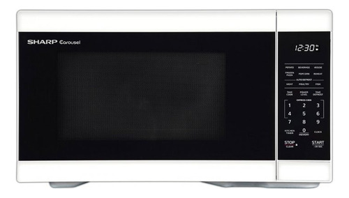 Sharp 1.1 Cu. Ft. White Countertop Microwave Oven 