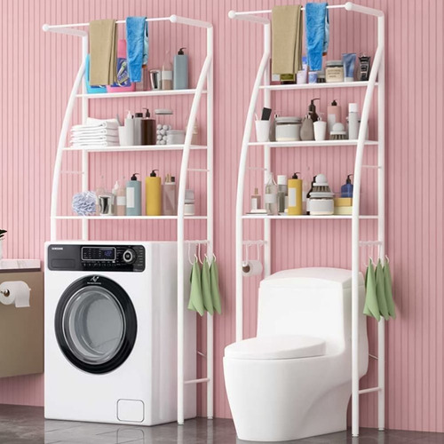Imagen 3 de 7 de Estanteria Rack Sobre Lavarropas Mueble Organizador Baño Ax®