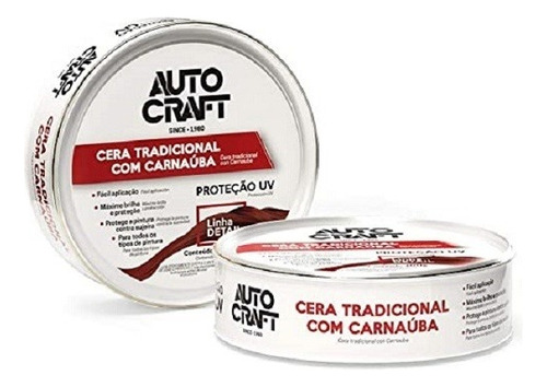 Cera Automotiva Pasta Protetora Auto Brilho Carnauba 200g