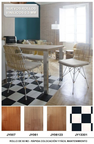 Imagen 3 de 5 de Piso Vinilico 0,5 Mm Rollo Simil Madera Uso Residencial X M2