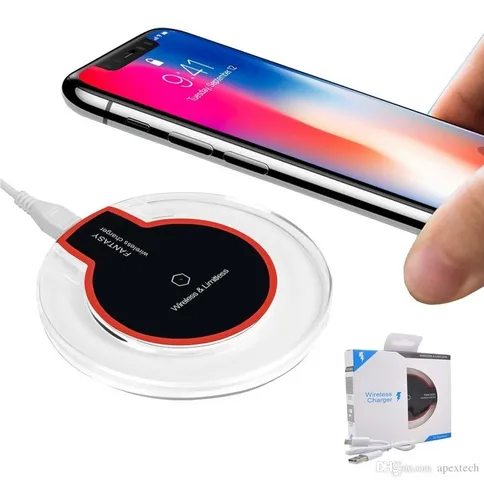 BASE CARGADOR UNIVERSAL INALAMBRICO QI WIRELESS SIN CABLES SAMSUNG IPHONE  MOVIL