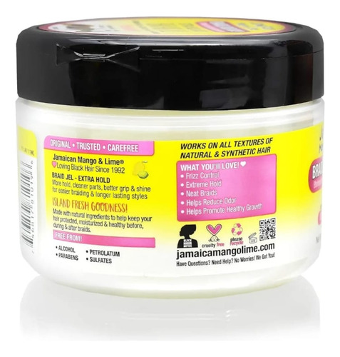 Gel Extra Hold & Easy Braid Jel Jamaican Mango & Lime 227g