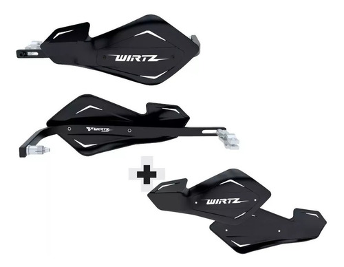 Imagen 2 de 3 de Cubremanos Wirtz Shock Metal Cross En Fas Motos