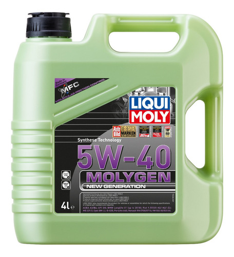 Liqui Moly Molygen 5w40 Lubricante Aceite Sintetico 4lt