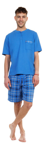Pijama Hombre Tejido De Punto Algodón Suave Mc/pc Jm6