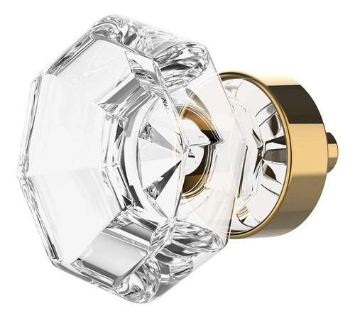 10 Jaladeras Octagonales Cristal 1-3/8 Gabinete