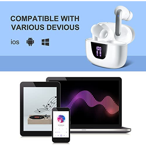 Audífonos Inalámbricos Hyiear, Audífonos Bluetooth Con Contr