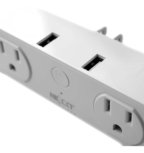 Multitoma Y Regulador Inteligente Nexxt Nhp-d610 + 2 Usb